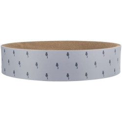 LILLY kulatý škrabací pelech s catnipem, ø 45 × 10 cm, karton, šedá