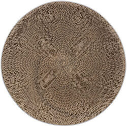 LILLY kulatý škrabací pelech s catnipem, ø 45 × 10 cm, karton, šedá