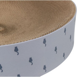 LILLY kulatý škrabací pelech s catnipem, ø 45 × 10 cm, karton, šedá