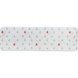 Xmas NIVIA mat, vánoční plyšová podložka na parapet, 90 x 28 cm, krémová