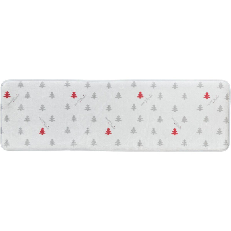 Xmas NIVIA mat, vánoční plyšová podložka na parapet, 90 x 28 cm, krémová