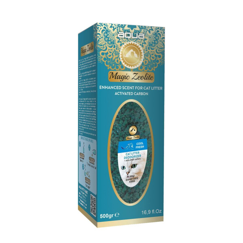 AQUA Magic Zeolite COOL FRESH - granulovaný deodorant pro kočičí WC, 500 g
