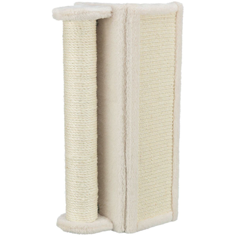 Škrábací rohová deska se sloupkem, 15 x 50 x 15 cm, béžová