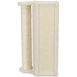 Škrábací rohová deska se sloupkem, 15 x 50 x 15 cm, béžová