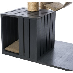 BE NORDIC škrabadlo FREIA, 123 cm, 2 x kukaň, hammock, antracit/písek