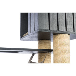 BE NORDIC škrabadlo FREIA, 123 cm, 2 x kukaň, hammock, antracit/písek