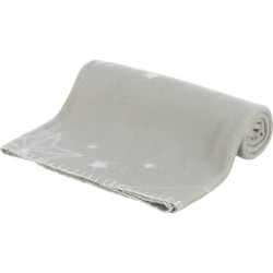 Xmas vánoční fleecová deka LUCIANO, 100 x 70 cm, mix barev (červená, písková, zelená)