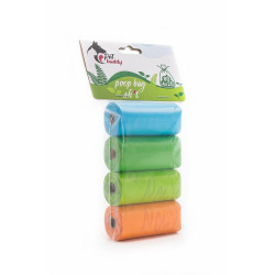 PetBuddy sáčky na exkrementy mix barev 4 role/ á 20 sáčků s potiskem