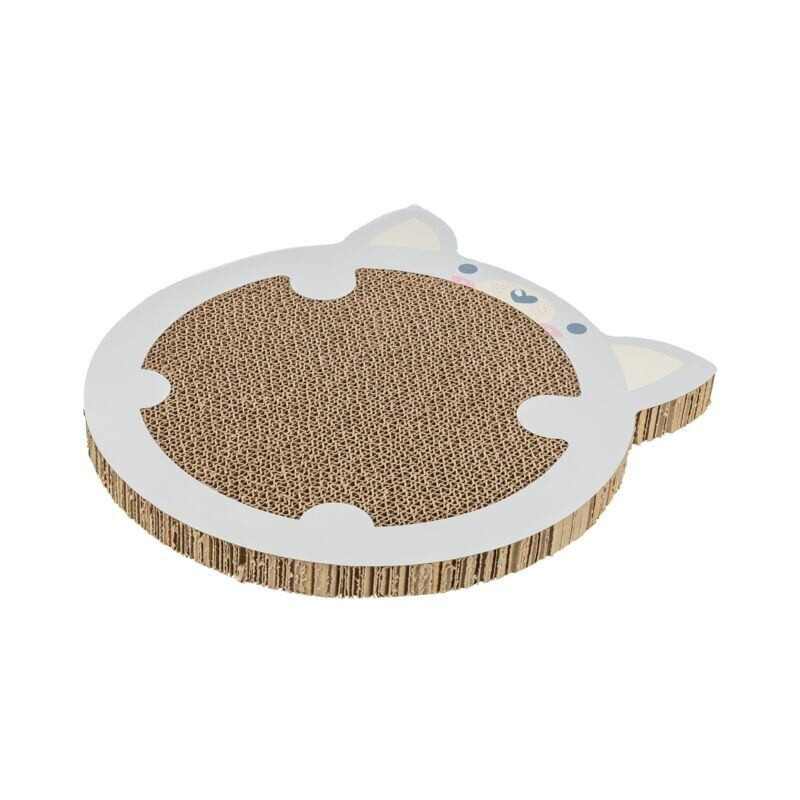 JUNIOR škrabací karton "křeček", catnip, 31 x 2,5 x 32,5 cm, šedá