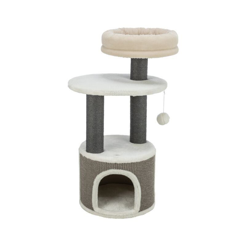 Škrabadlo MARCO 85 cm, kukaň, podesta, lůžko, bílá/béžová