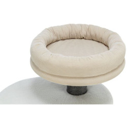 Škrabadlo MARCO 85 cm, kukaň, podesta, lůžko, bílá/béžová