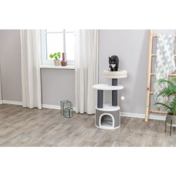 Škrabadlo MARCO 85 cm, kukaň, podesta, lůžko, bílá/béžová