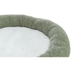 Škrabadlo DANTE, 86 cm, válcová kukaň, 2 lůžka, míček, bílá/khaki/šedá