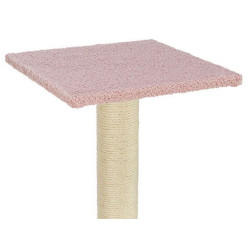 Škrabací sloupek BEANA, 69 cm, teddy plyš, starorůžová - LIMITOVANÁ NABÍDKA