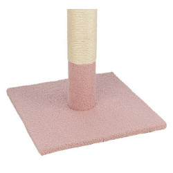 Škrabací sloupek BEANA, 69 cm, teddy plyš, starorůžová - LIMITOVANÁ NABÍDKA