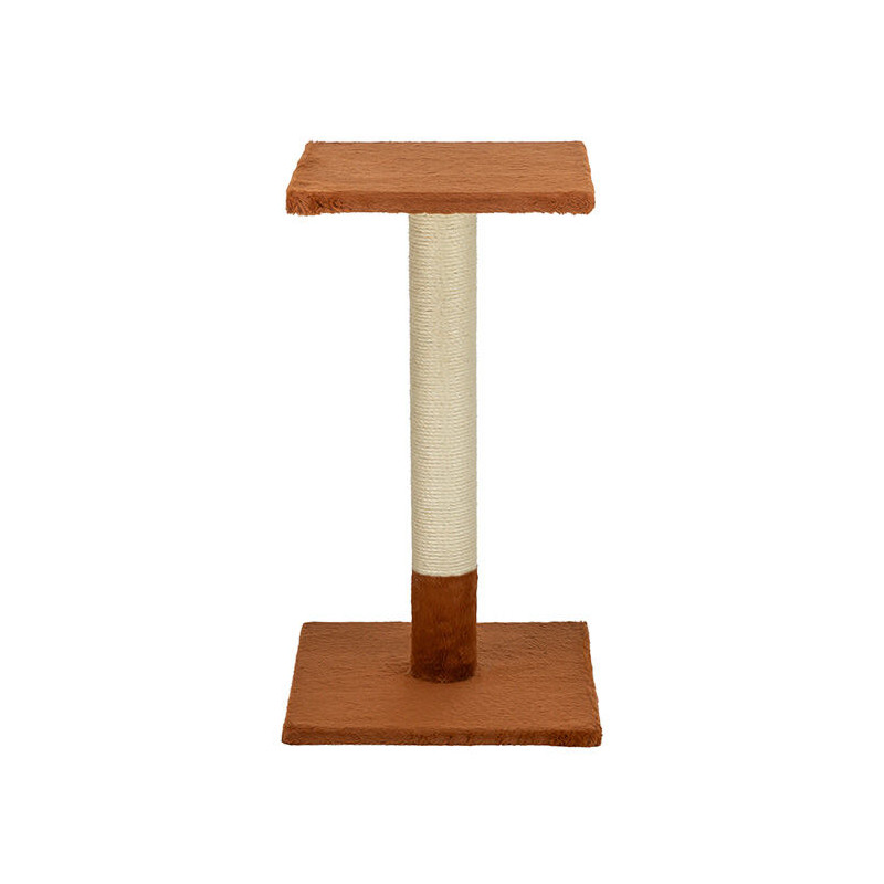 Škrabací sloupek BEANA, 69 cm, králičí plyš, rezavá - LIMITOVANÁ NABÍDKA