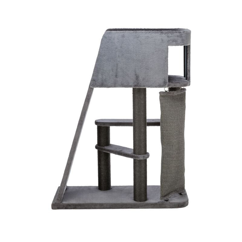 Škrabadlo ACTIVE, 96 x 38 / 122 cm, s lezeckou rampou, šedá