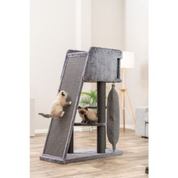 Škrabadlo ACTIVE, 96 x 38 / 122 cm, s lezeckou rampou, šedá