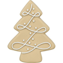 Vánoční stromeček, bez zvuku, 13 cm, latex, béžová
