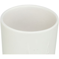 Vánoční zásobník na pamlsky, ø 13 × 19 cm, keramika/dřevo, bílá