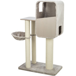 Škrabadlo MARINA, jeskyně, podesta, hamaka, 132 cm, šedá