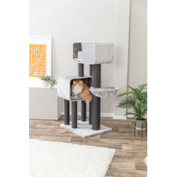 Škrabadlo RAFAEL XXL, 2 x jeskyně, hamaka, 156 cm, šedá