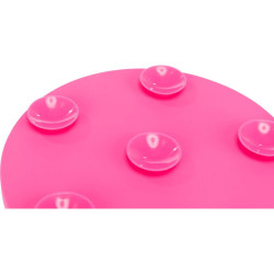 Lick´n´Snack KRUH s přísavkami - podložka k pomalému krmení, 18 cm, TPR/plast, růžová