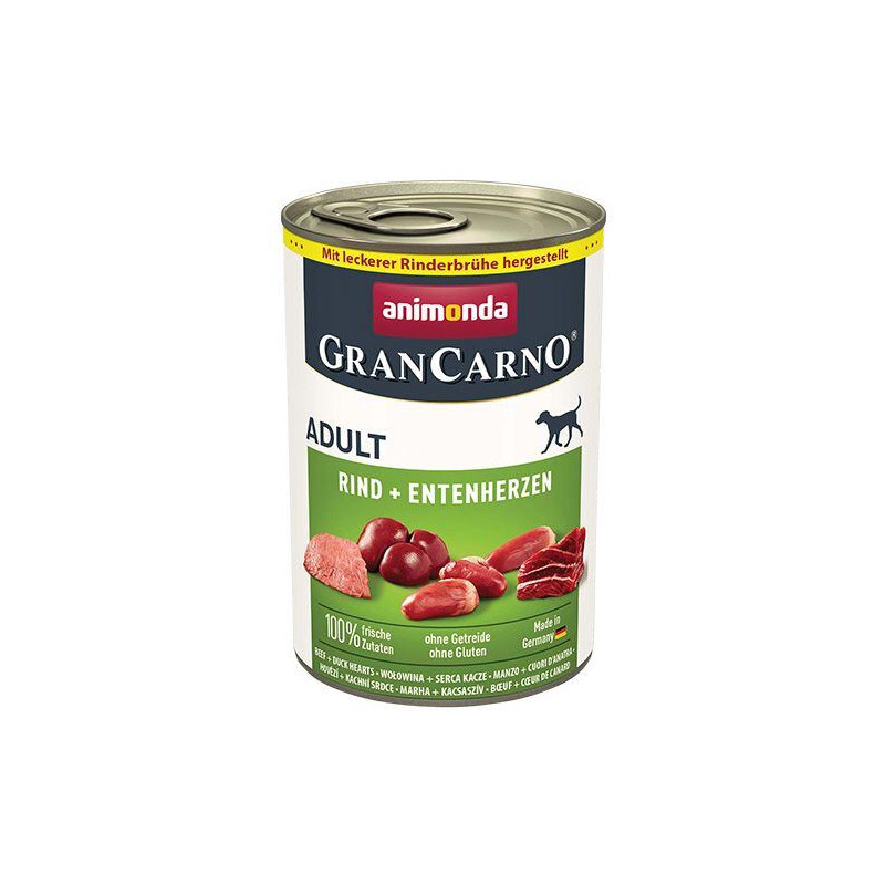 GRANCARNO Adult - hovězí, kachní srdce 400g