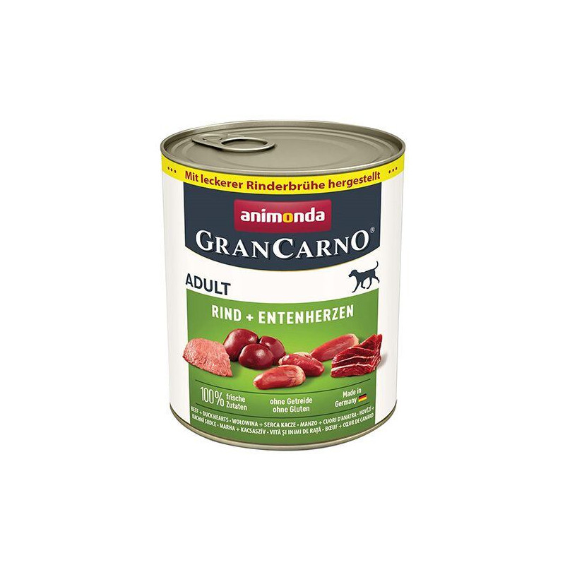 GRANCARNO Adult - hovězí, kachní srdce 800g