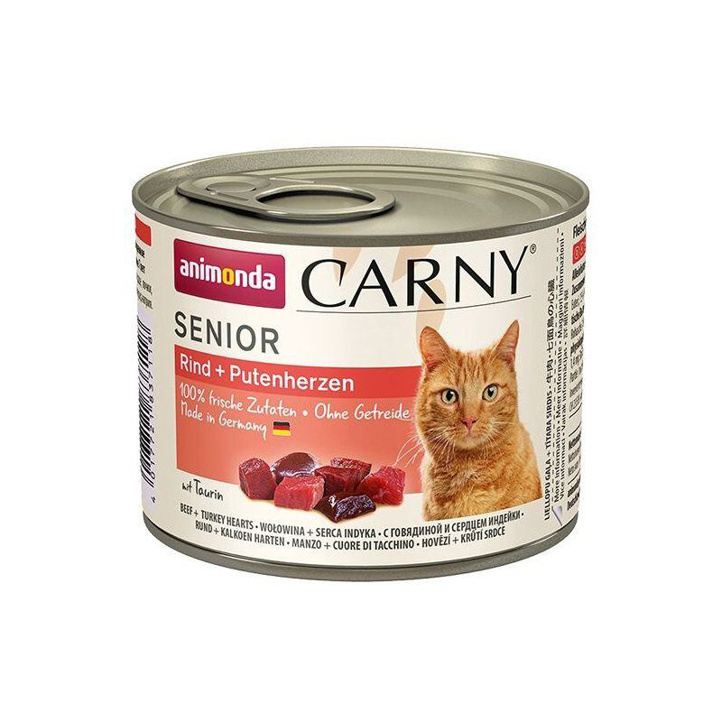 ANIMONDA konzerva CARNY Senior - hovězí, krůtí srdce 200g