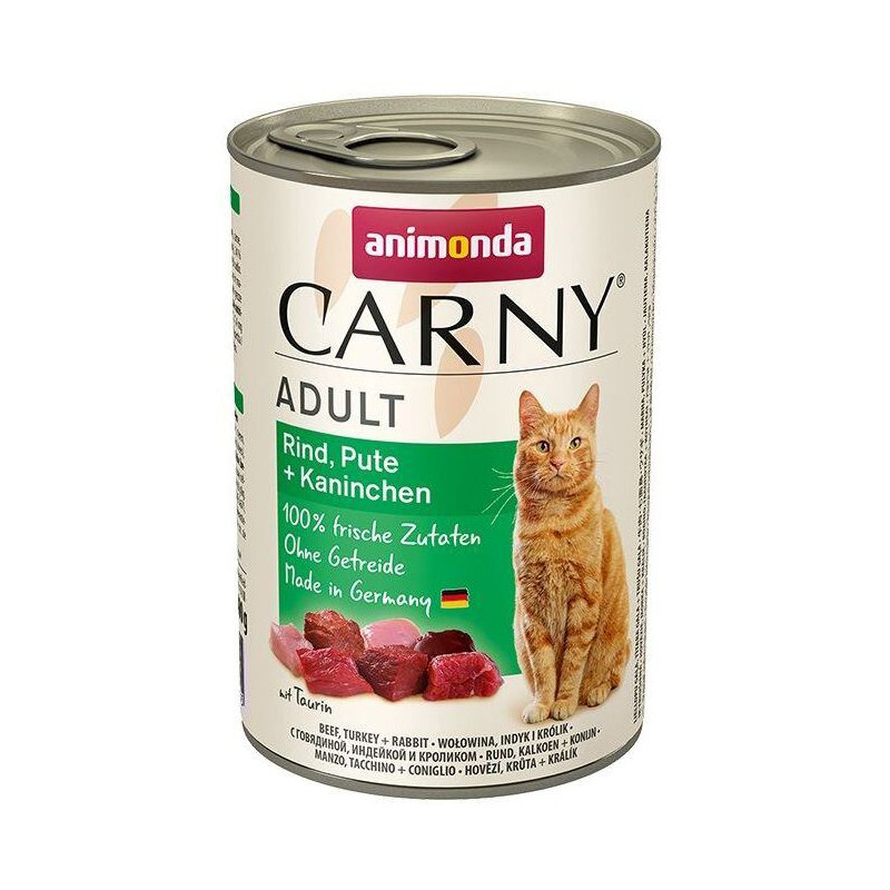 ANIMONDA konzerva CARNY Adult - hovězí, krůta, králík 400g