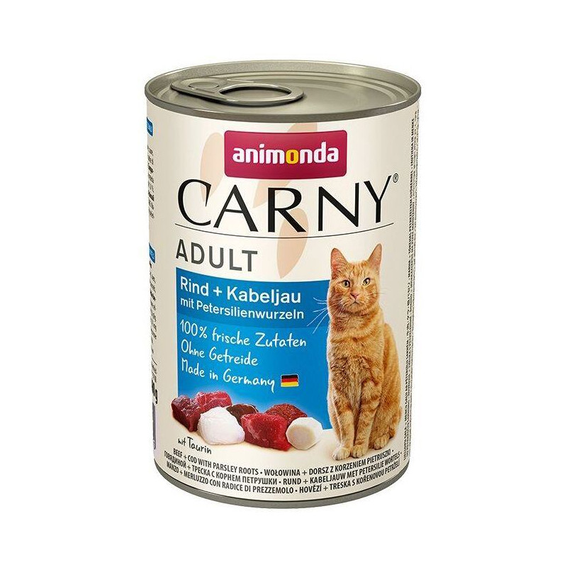 ANIMONDA konzerva CARNY Adult -hovězí, treska, petržel 400g