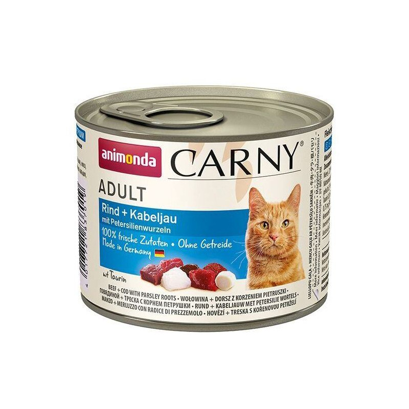 ANIMONDA konzerva CARNY Adult - hovězí, treska, petržel 200g