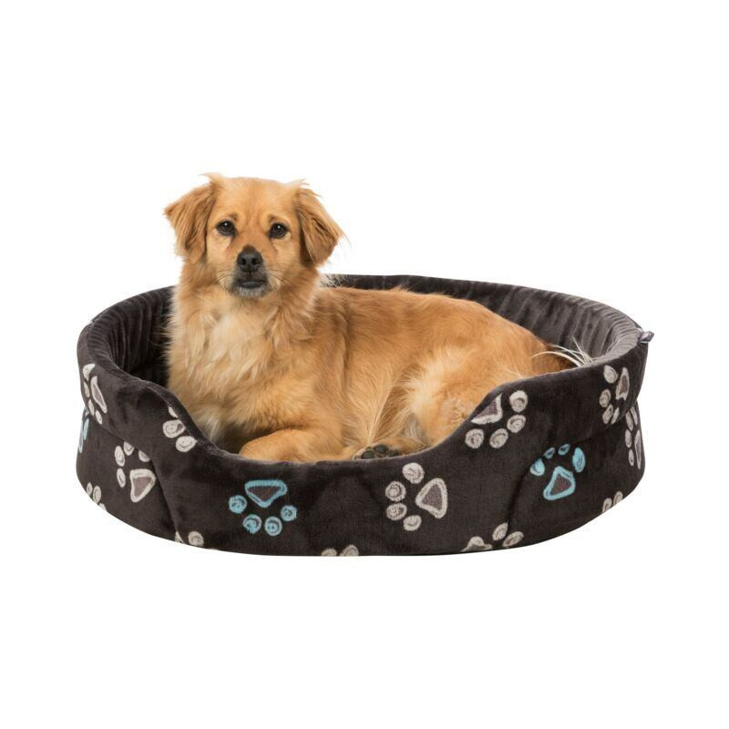 Oválný pelech JIMMY, taupe-šedý s tlapkami