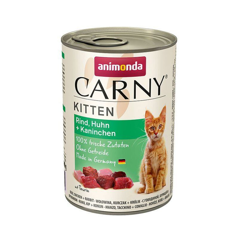 ANIMONDA konzerva CARNY Kitten - hovězí, kuře, králík 400g