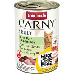ANIMONDA konzerva CARNY Adult - kuře, krůta+králík 400g