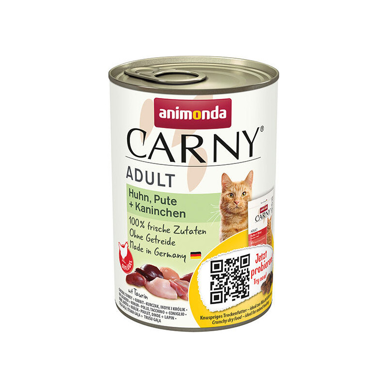 ANIMONDA konzerva CARNY Adult - kuře, krůta+králík 400g