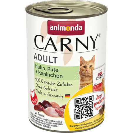 ANIMONDA konzerva CARNY Adult - kuře, krůta+králík 400g