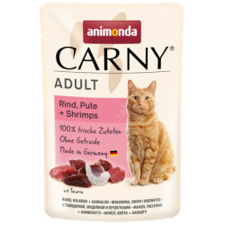 Carny Adult 85 g hovězí, krůta+ráčci, kapsička pro kočky