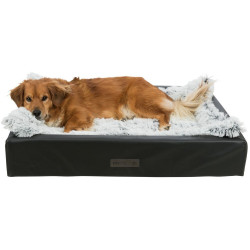 REMO Vital lůžko hranaté s okrajem, umělá kůže, černá