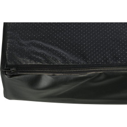 REMO Vital lůžko hranaté s okrajem, umělá kůže, černá