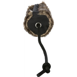 Tréninkový pešek - srst, plyš/polyester 6 x 20 cm, imitace králičí srst černá