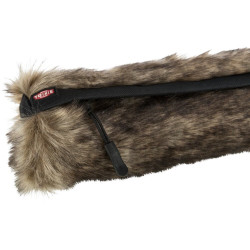 Tréninkový pešek - srst, plyš/polyester 6 x 20 cm, imitace králičí srst černá