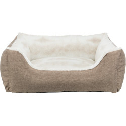 NELLI pelech obdélníkový, objemné okraje, 80 x 65 cm, světlehnědá/béžová