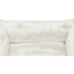 NELLI pelech obdélníkový, objemné okraje, 80 x 65 cm, světlehnědá/béžová