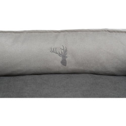 Pelech LENI obdélník s okrajem, písková/šedá