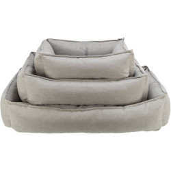 Pelech LENI obdélník s okrajem, písková/šedá