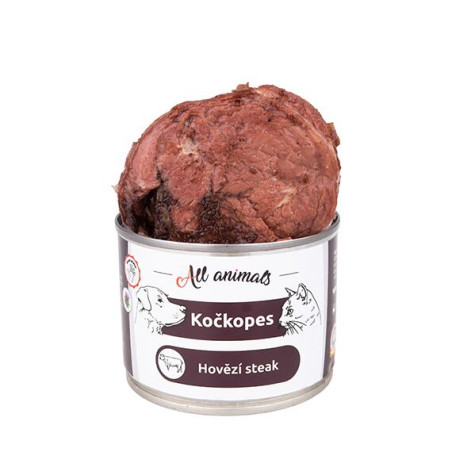 ALL ANIMALS konzerva KOČKOPES hovězí steak 200 g