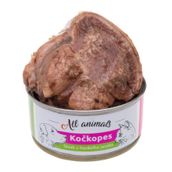 ALL ANIMALS konzerva KOČKOPES steak z hovězího jazyka 100 g