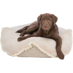 Extravysoký polštář BOHO čtvercový, béžová